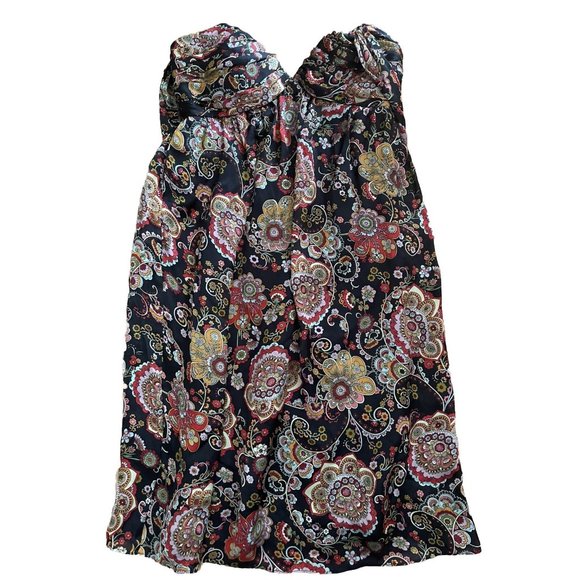 Muse for Boston Proper Women's Silk Halter‎ Paisley Floral Dress Size 2 Small - Picture 3 of 5